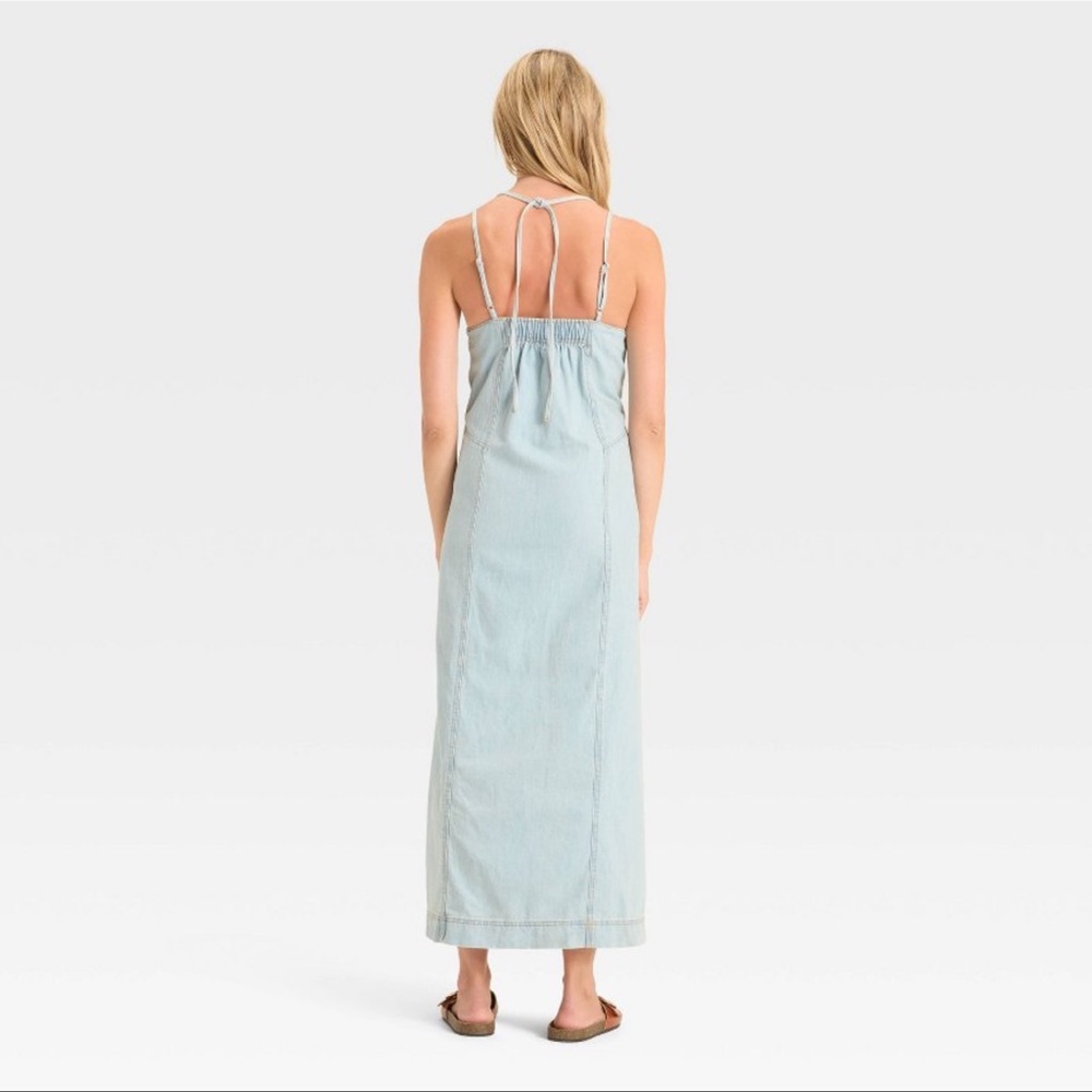 Universal Thread Women’s Cami Denim Maxi Dress - Light Wash Size Small NWT - Picture 2 of 6